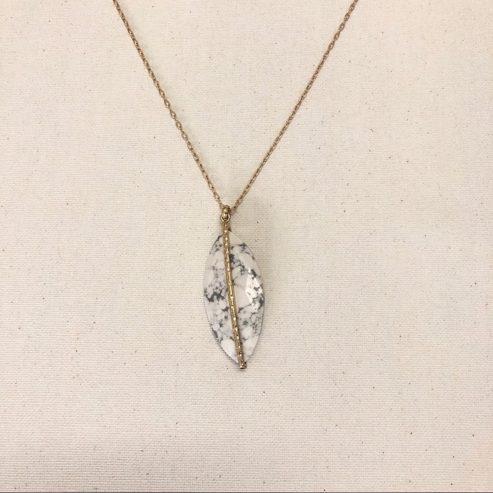 Marble Stone Long Necklace
